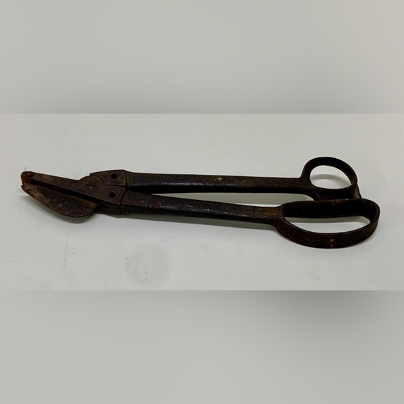 Early 20th Century Antique 13” Heavy Duty Sheet Metal Cutting Tin Snip Shears - Picture 7 of 16